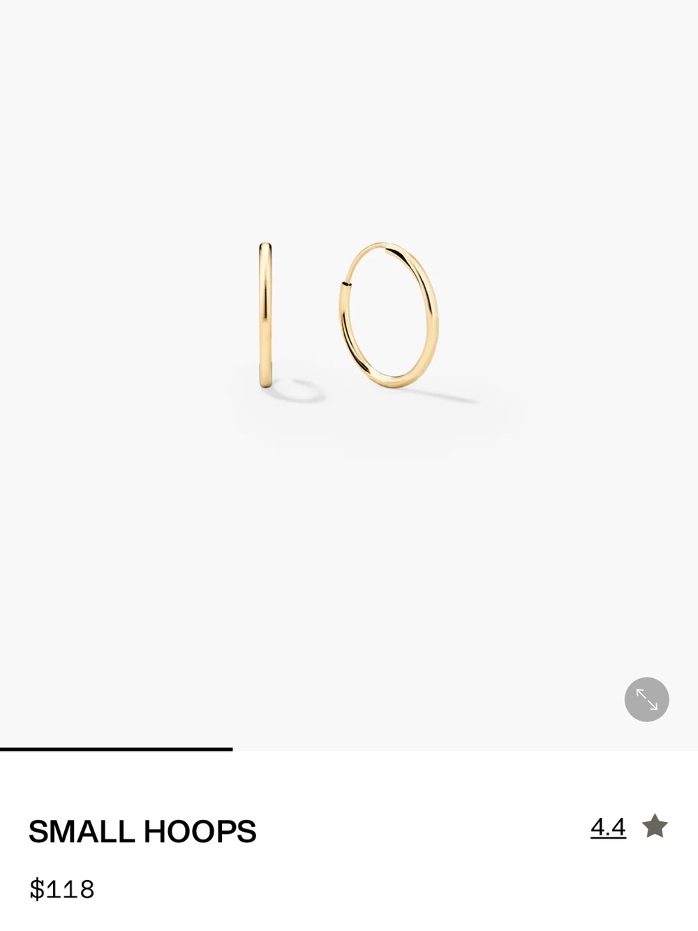 Mejuri Small Gold Hoops - Picture 2 of 4